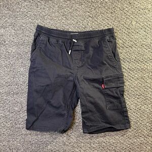 Levi’s Black Cargo Shorts Elastic Waist Junior Size XL